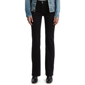 Levi's Women's‎ Classic Bootcut Jeans Stretch Mid Rise 6 Black Flare Retro